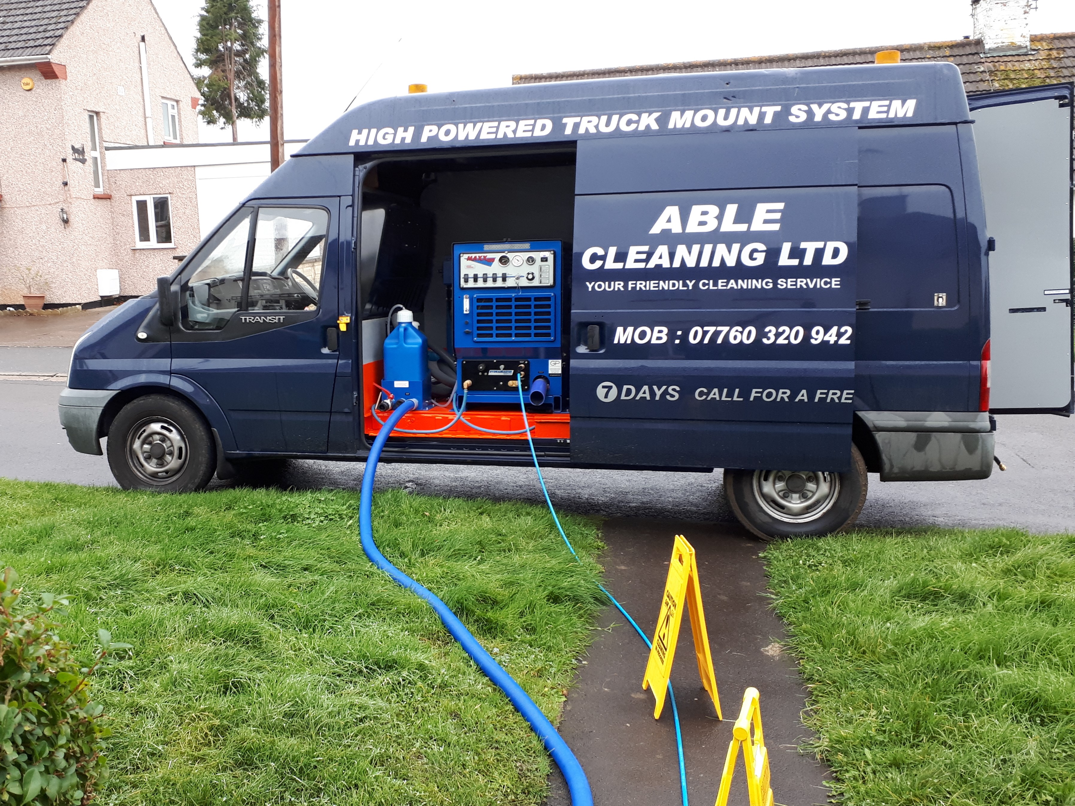 Van used for carpet cleaning in Bath